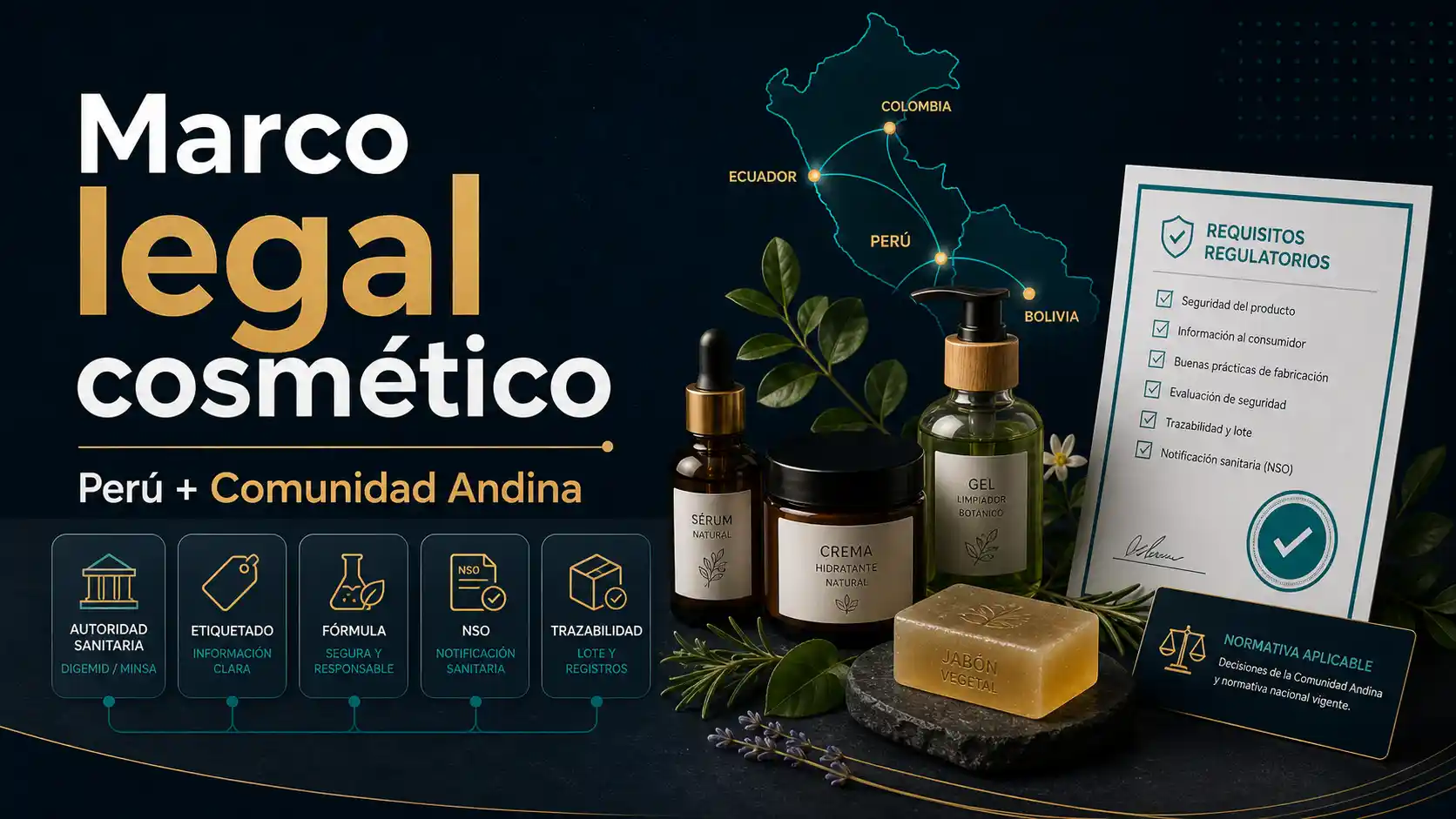 Marco legal en Perú y Comunidad Andina para cosmética natural